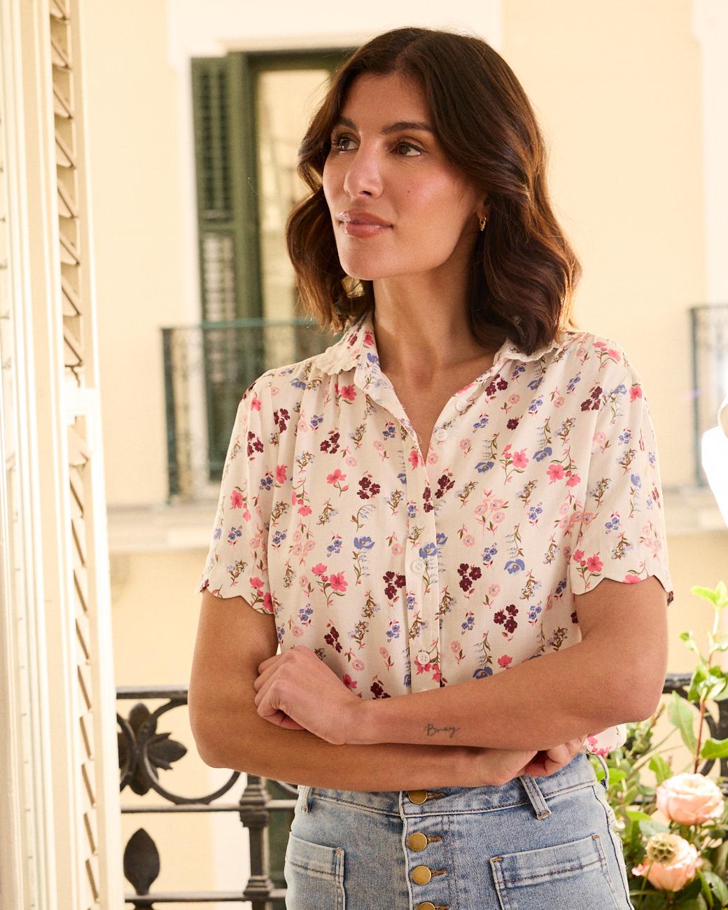 Bluse mit Blumen Odete