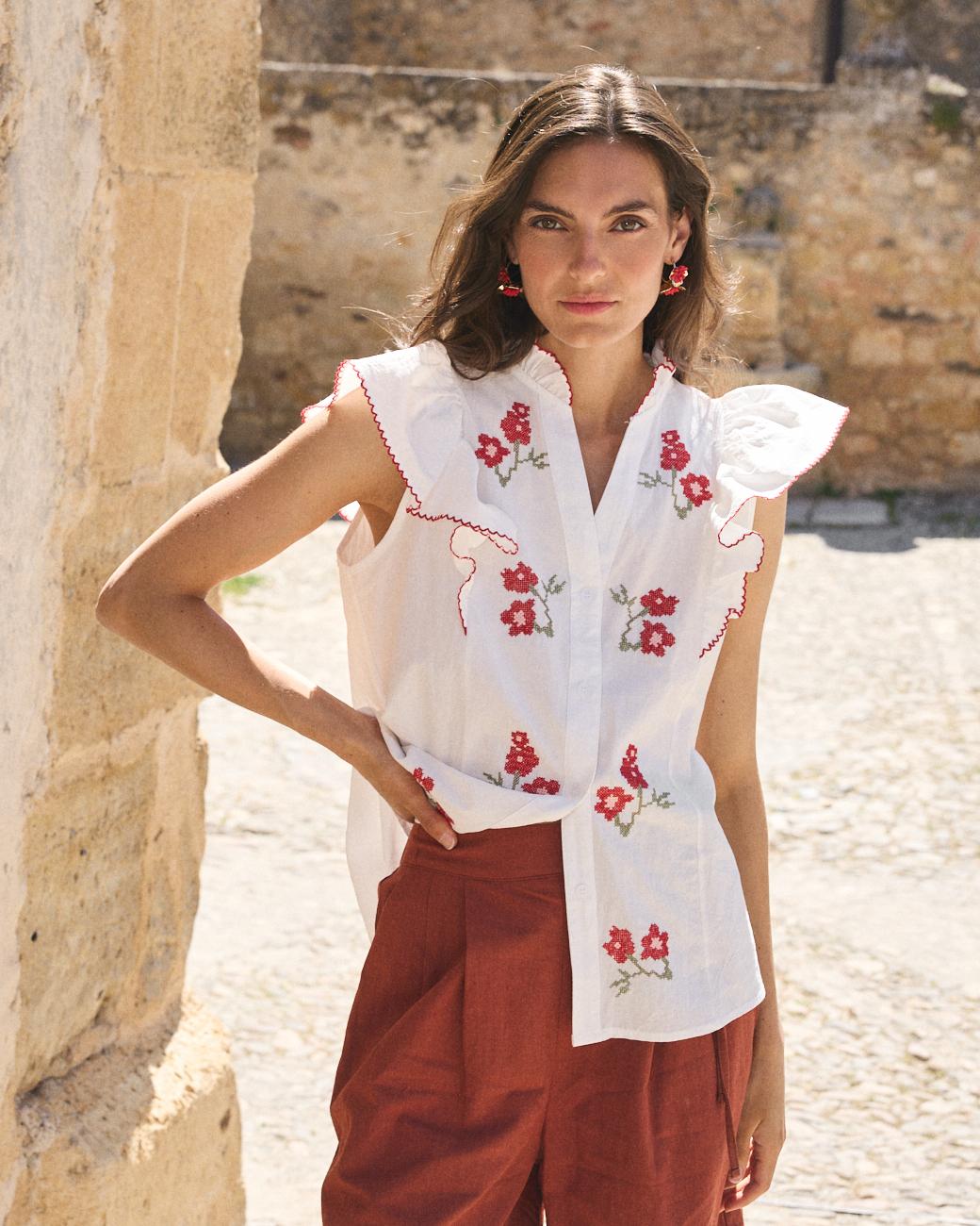 Bluse mit Glockenärmel Flaria