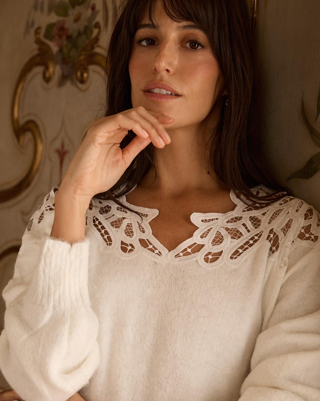 Weißer Jersey Lorena