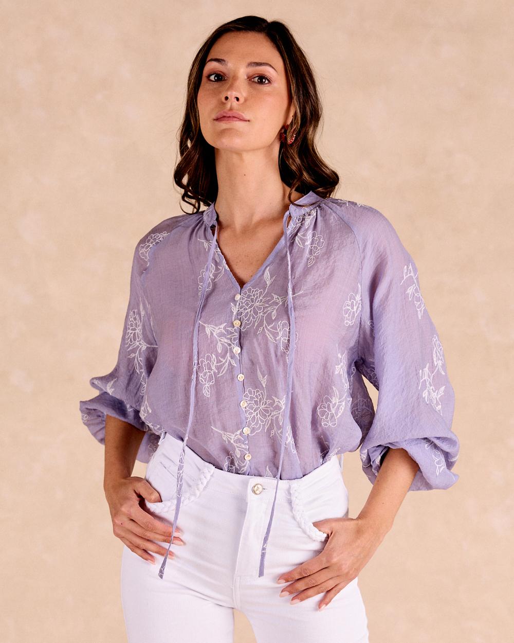 Bestickte Bluse Diane