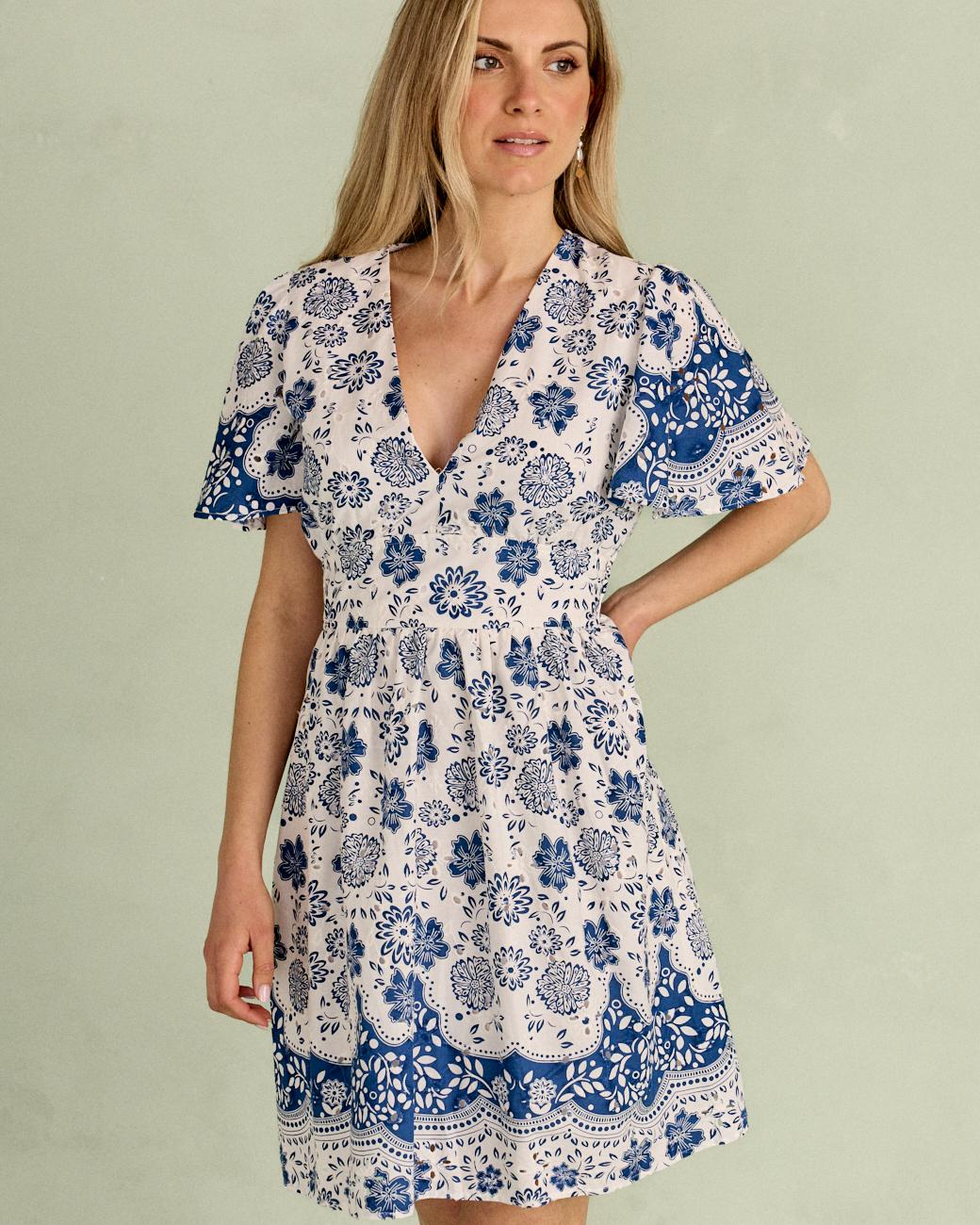 Kurzes Kleid mit Blumenmuster Milia