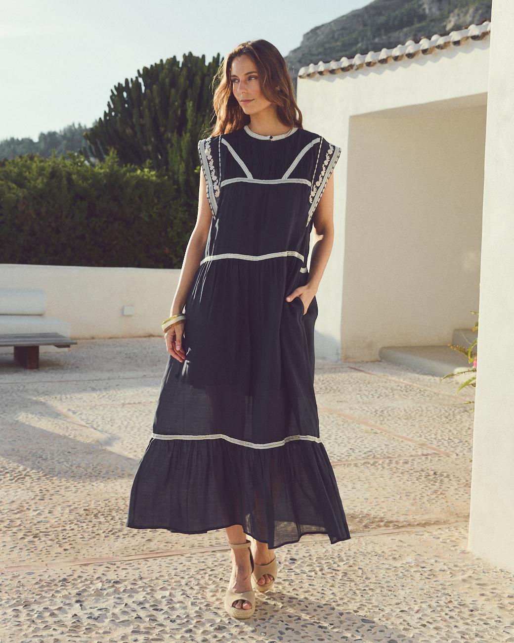 Marineblaues Kleid Enora