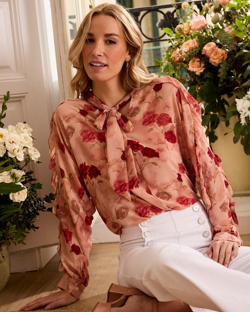Gebundene Bluse Sabrina