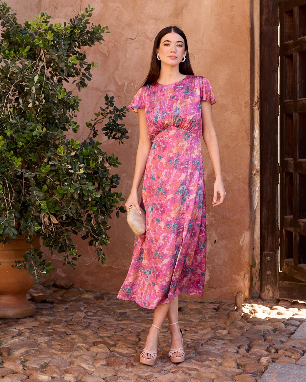 Bedrucktes Kleid Delfina