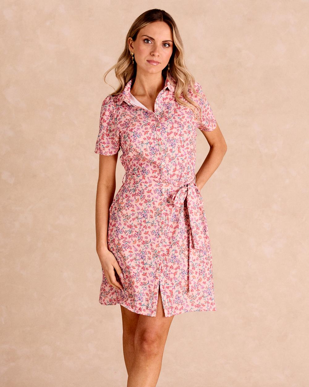 Kurzes Kleid mit Blumenmuster Lala