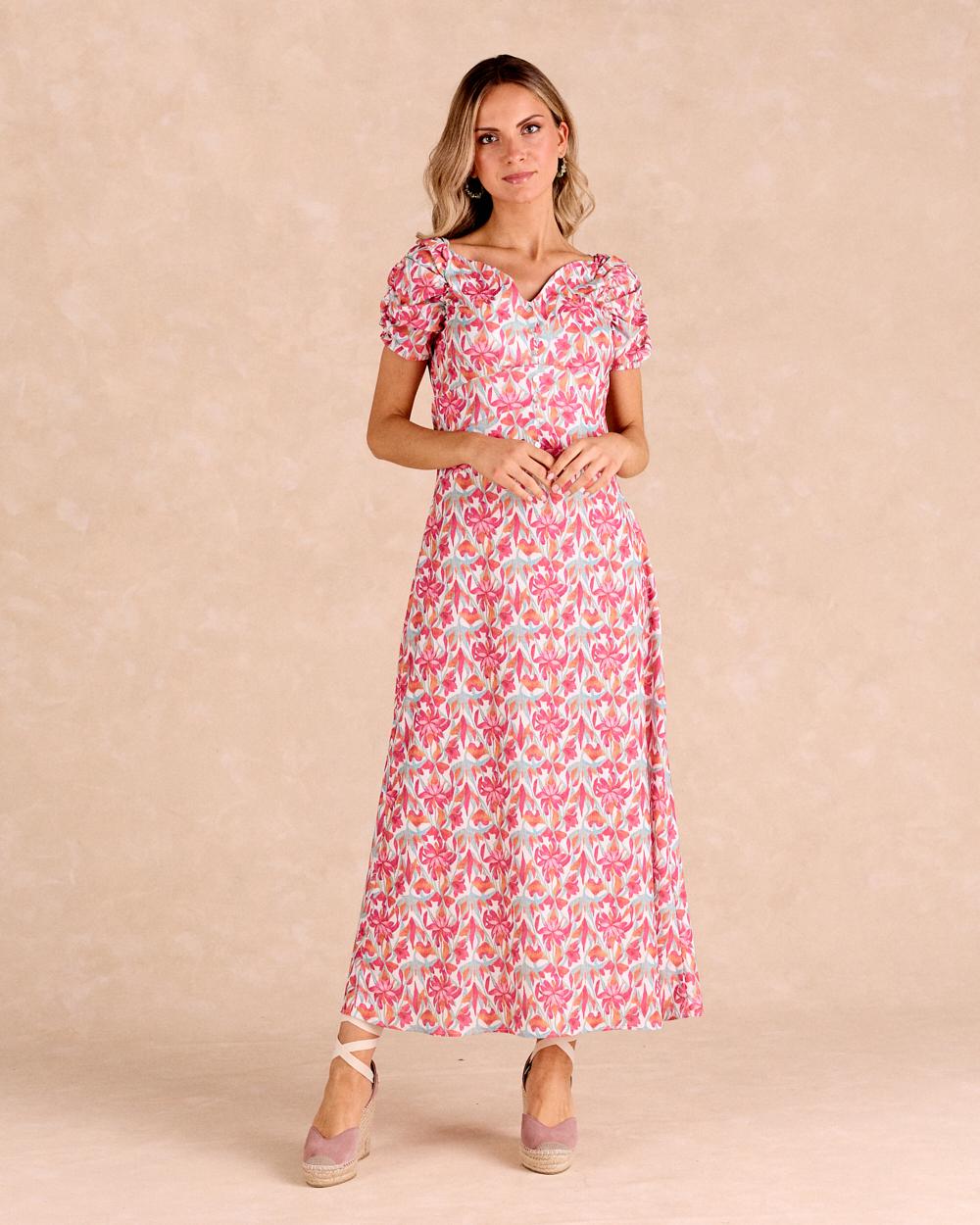 Langes geometrisches Kleid Ariadne