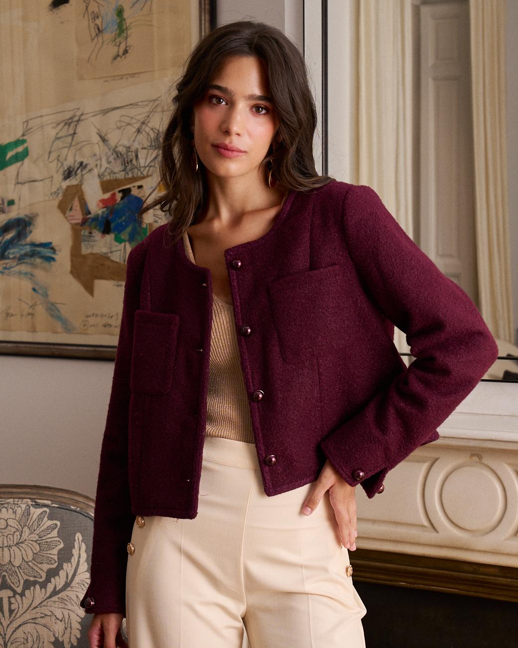 Bordeauxrote Jacke Lorel