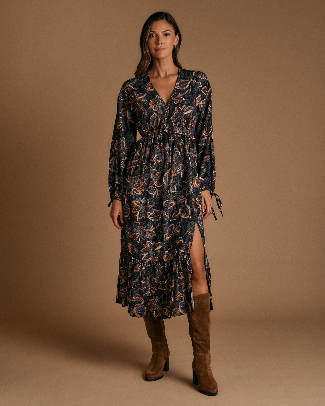 Bedrucktes Kleid mit Blumen Giorgia