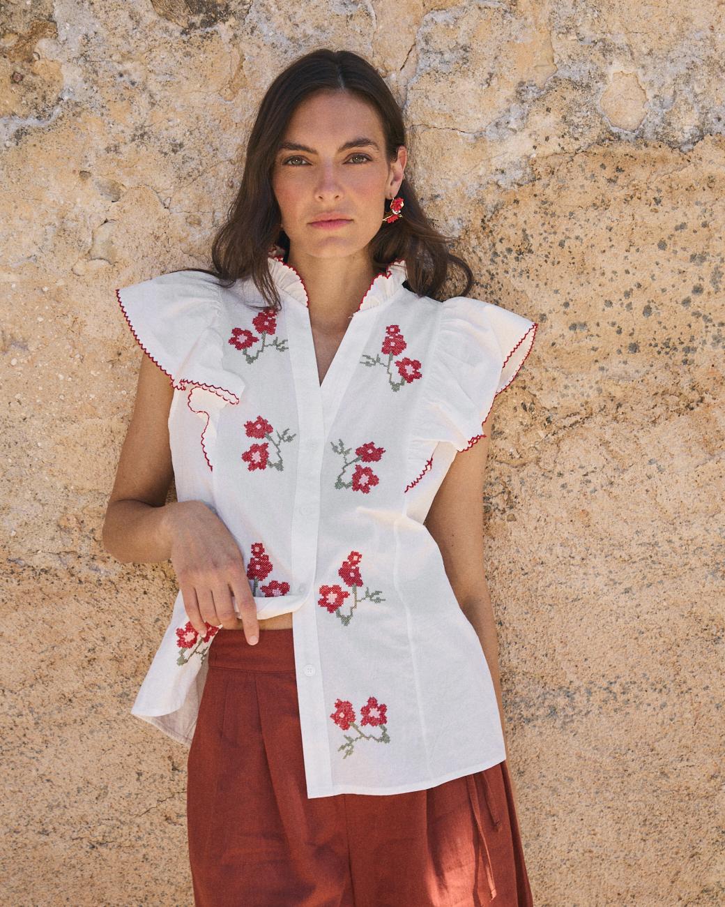 Bluse mit Glockenärmel Flaria