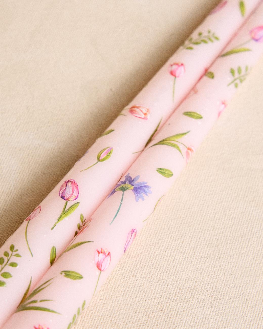 Kerzen-Set Blumen Gilvia
