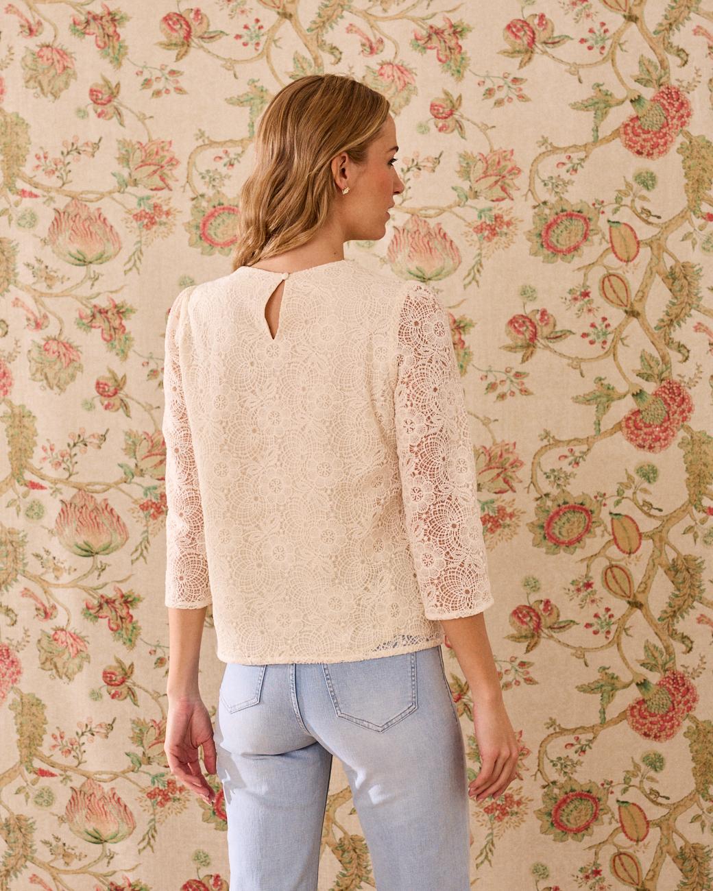Durchbrochene Bluse Pau