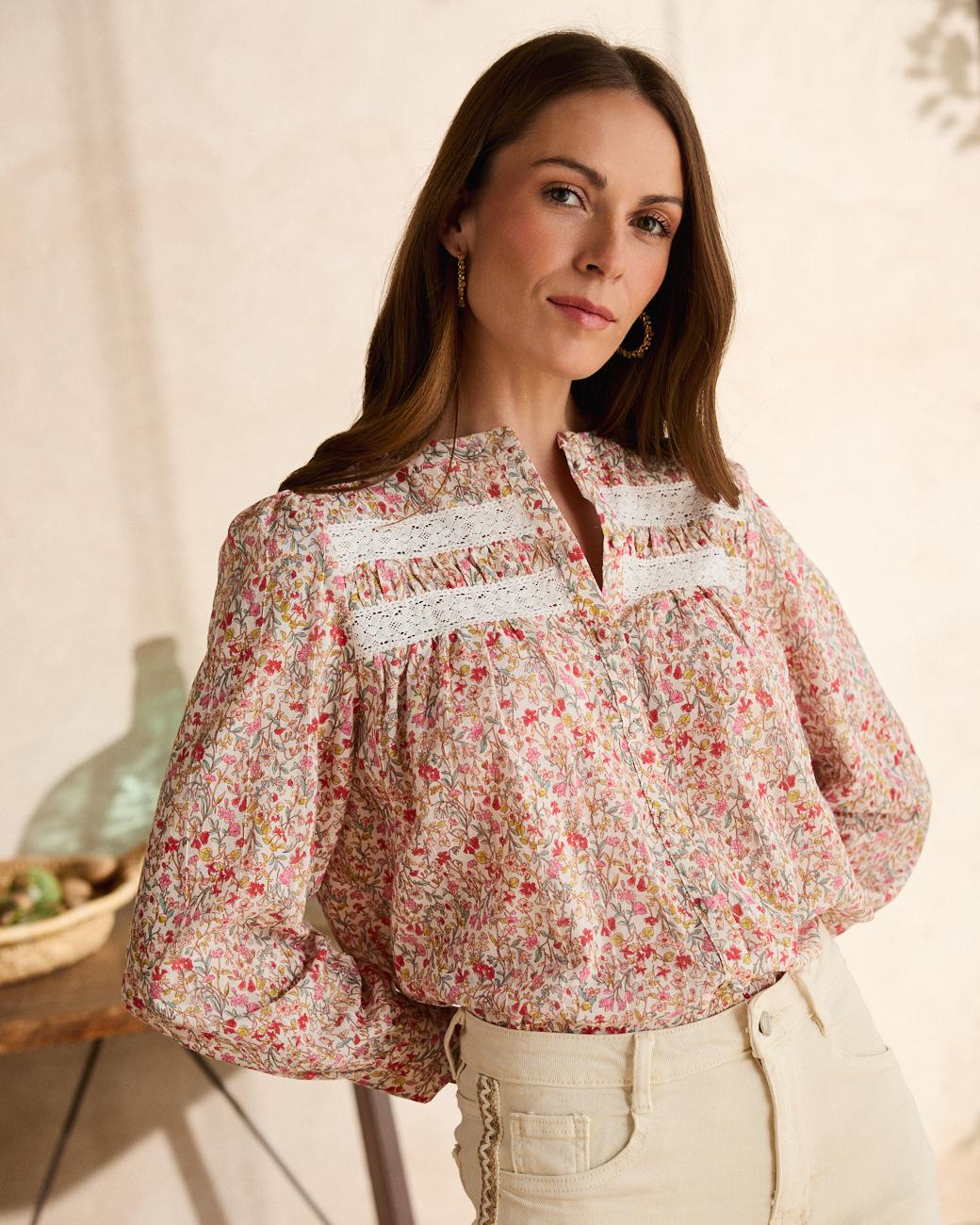 Blumenbluse Pepa