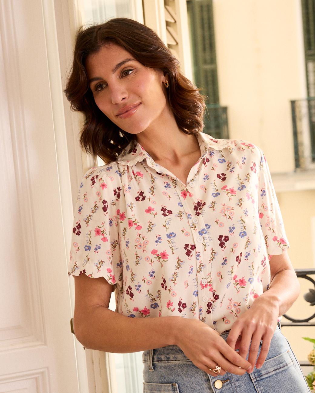 Bluse mit Blumen Odete