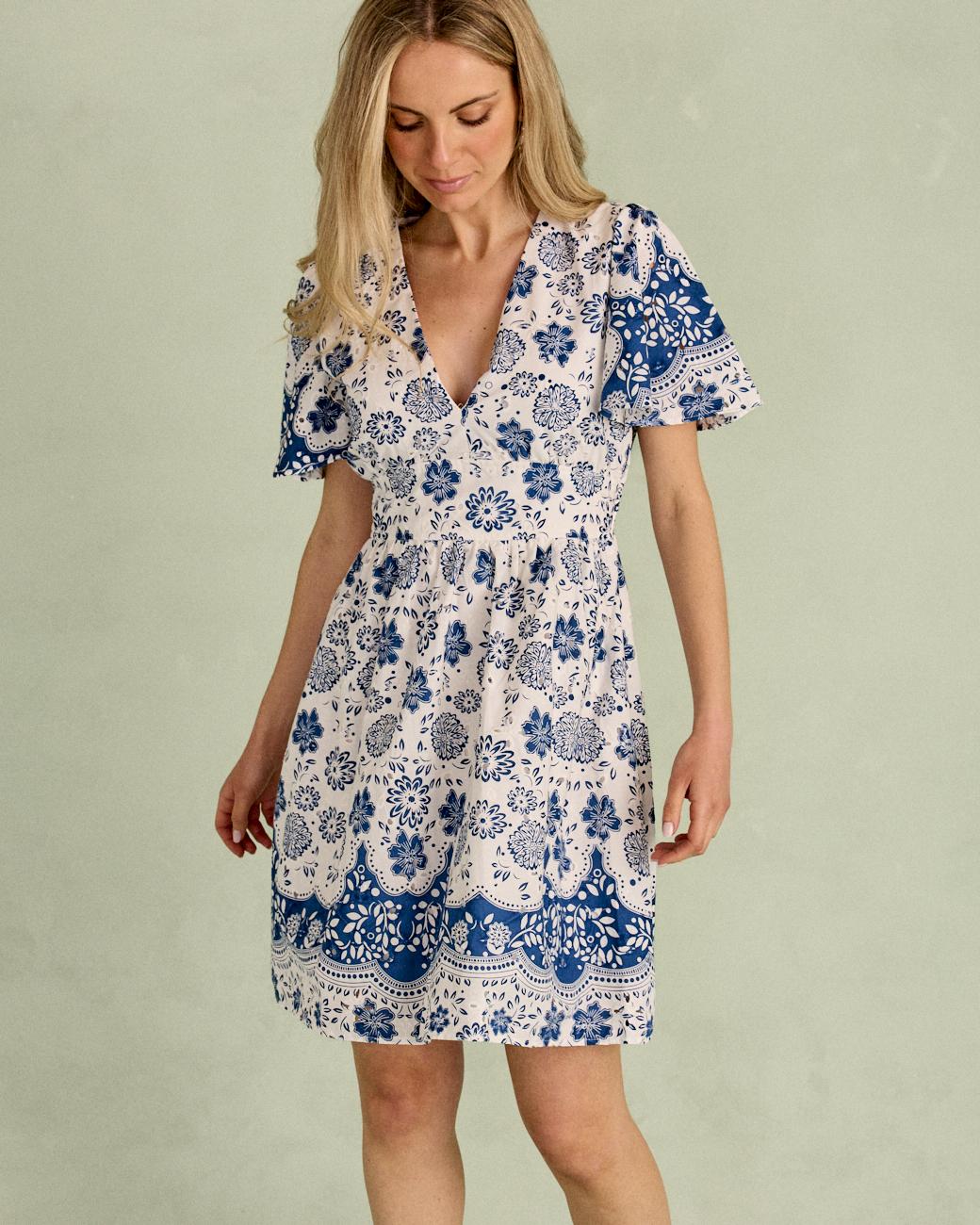 Kurzes Kleid mit Blumenmuster Milia
