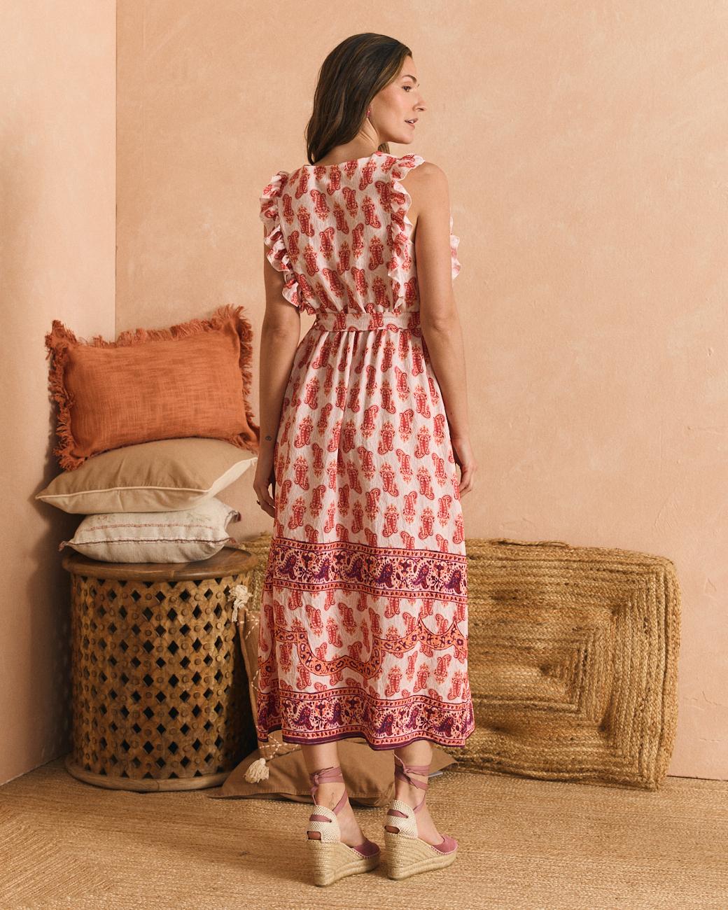 Coral Kleid mit Mustern