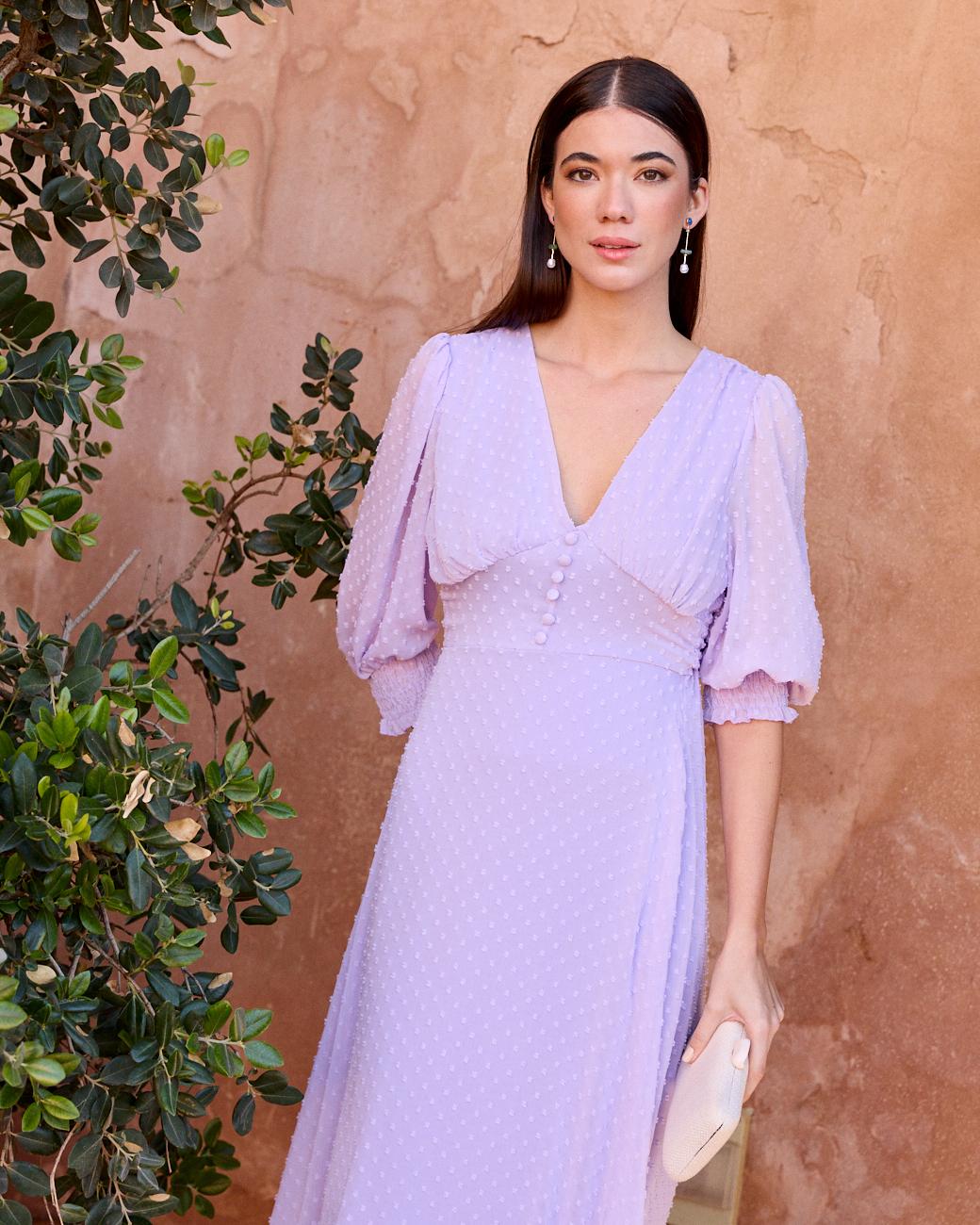Evarista Kleid mit Ausschnitt
