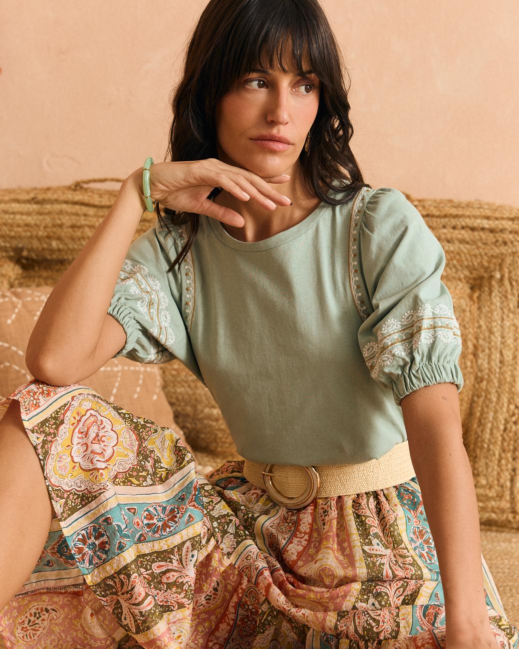Besticktes T-Shirt Carlota