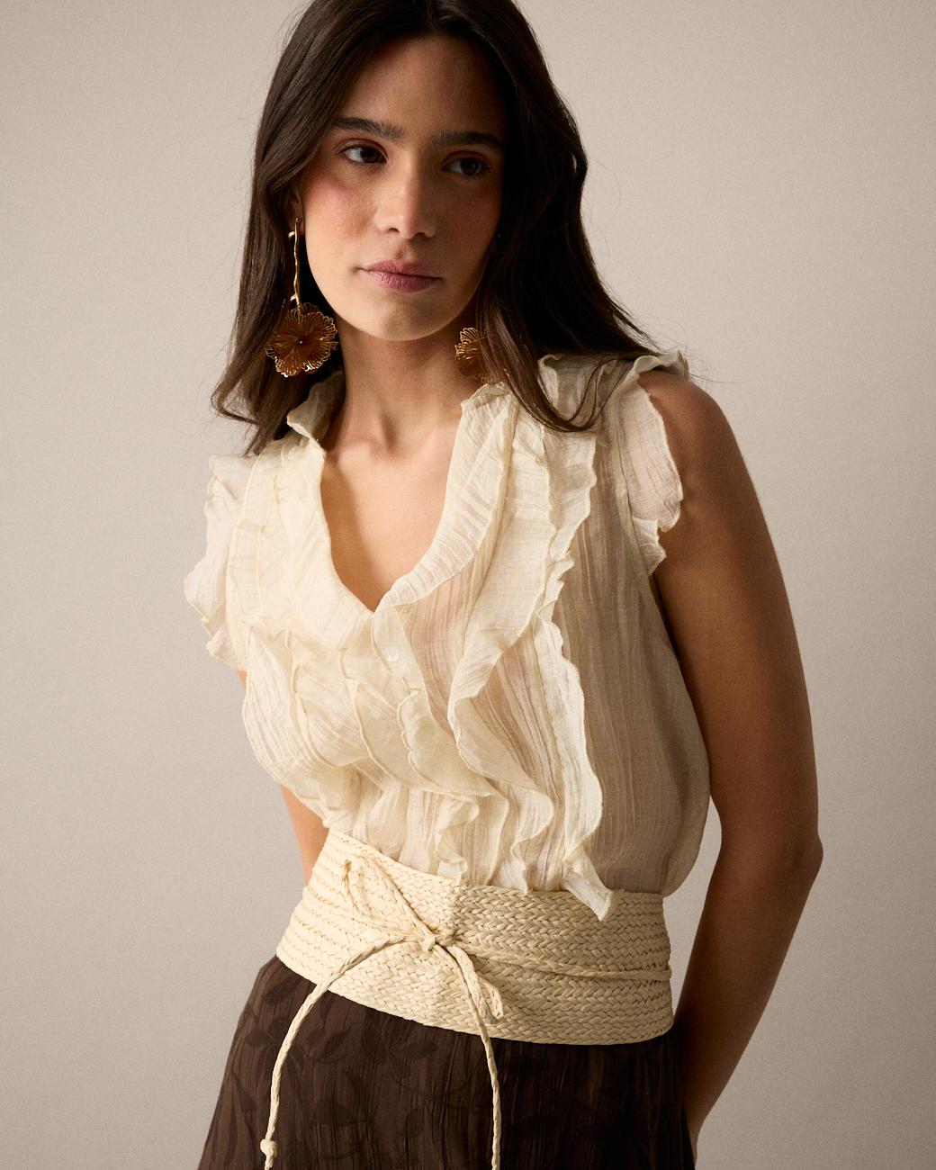Bluse mit Volants Irune
