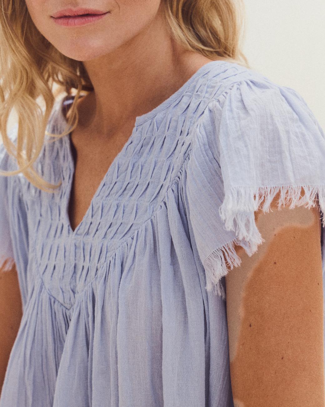 Blaue Bluse Dafne