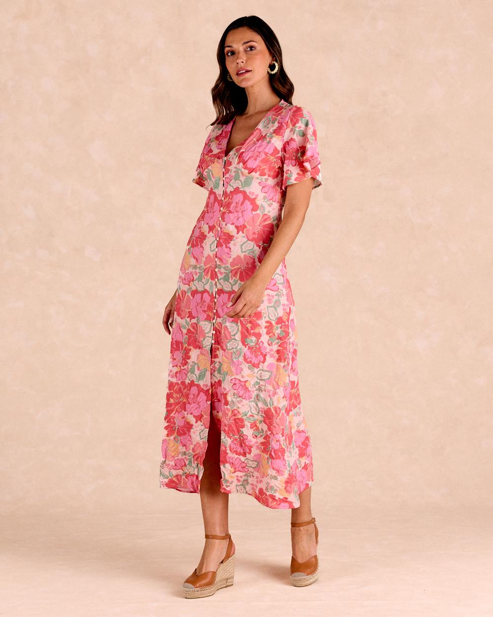 Langes Blumenkleid Barina