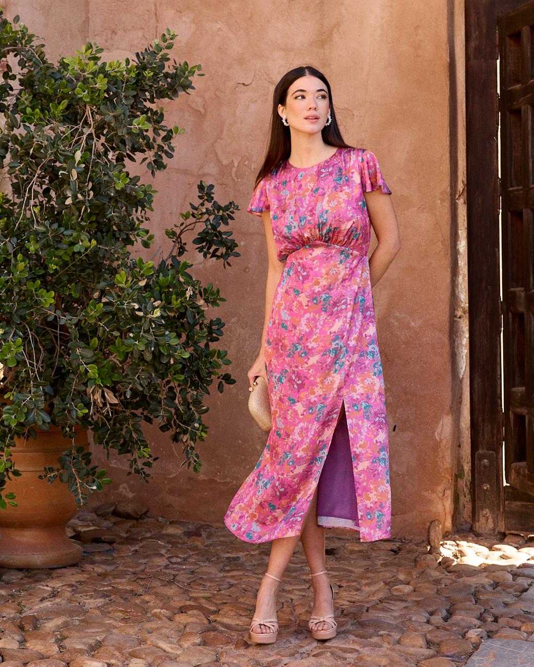 Bedrucktes Kleid Delfina