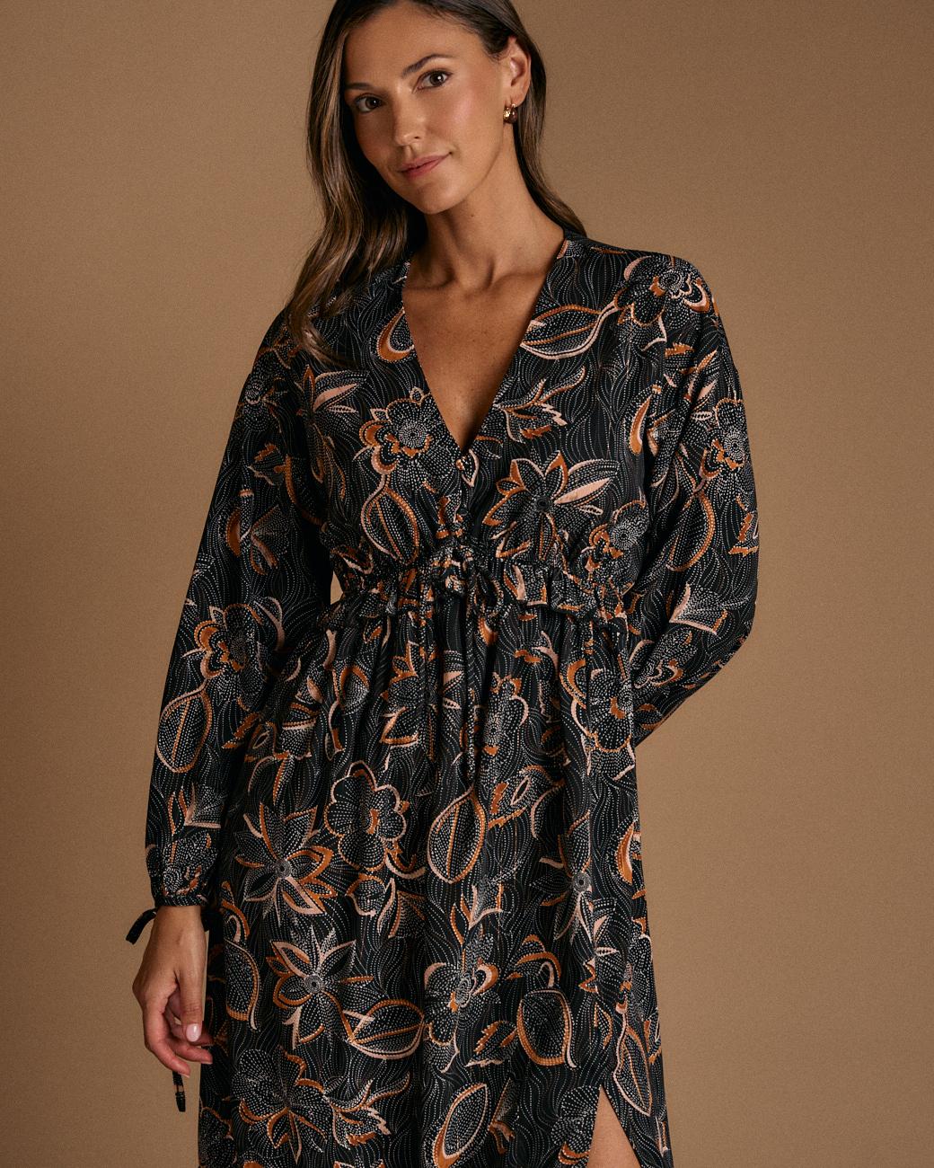 Bedrucktes Kleid mit Blumen Giorgia