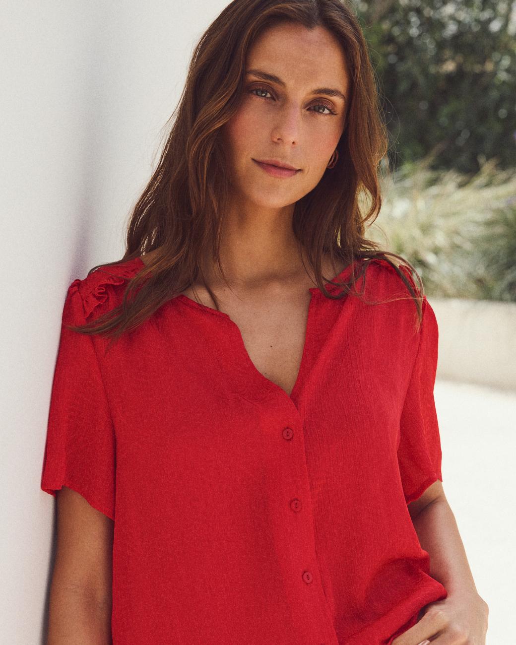 Rote Bluse Carmina