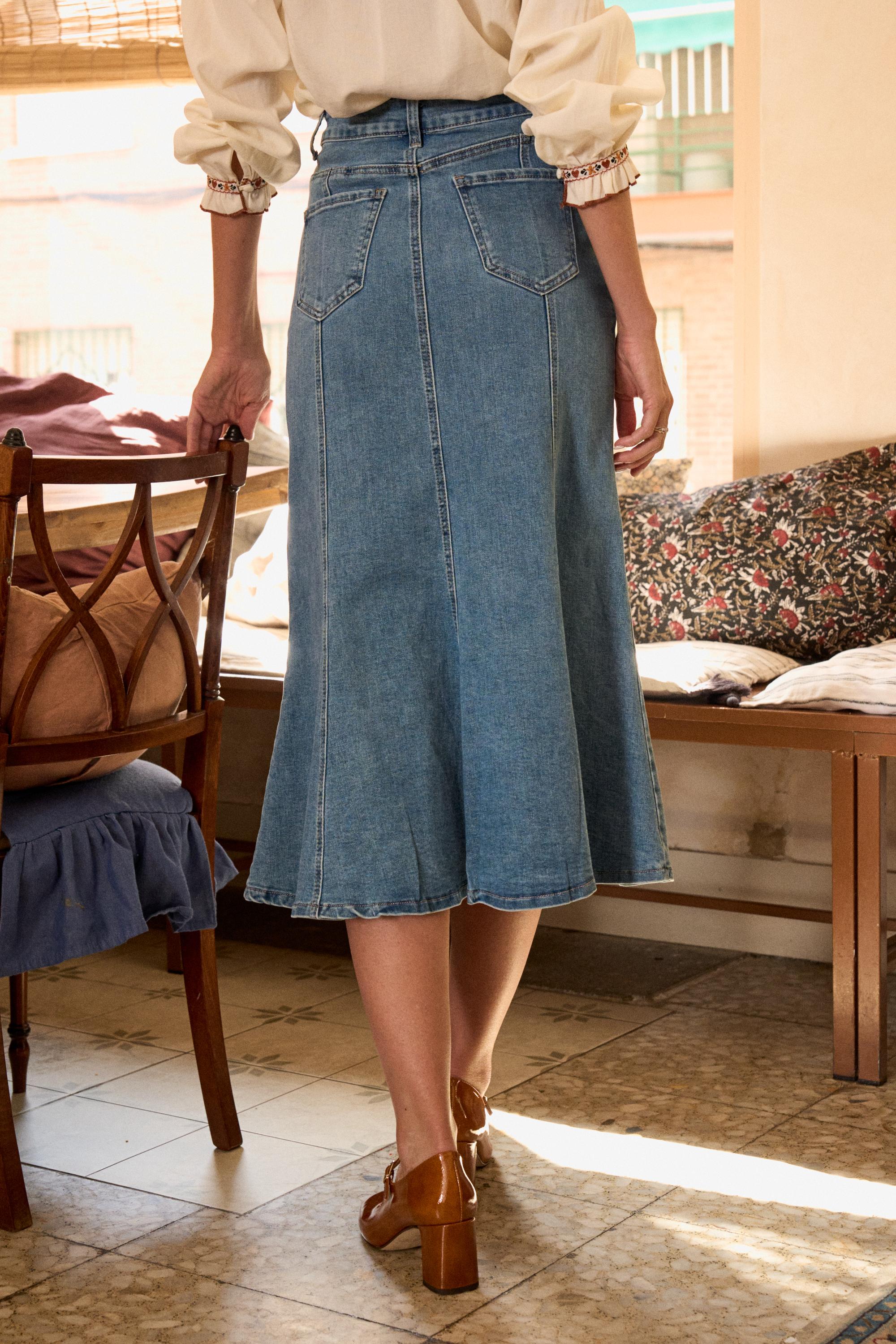 Midi-Jeansrock Nuva