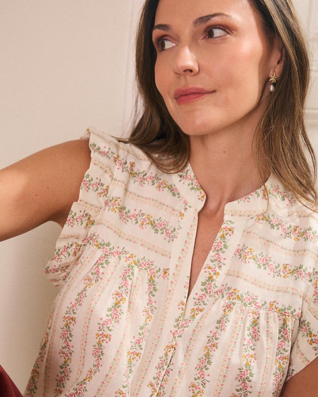 Nerissa Blumen-Bluse