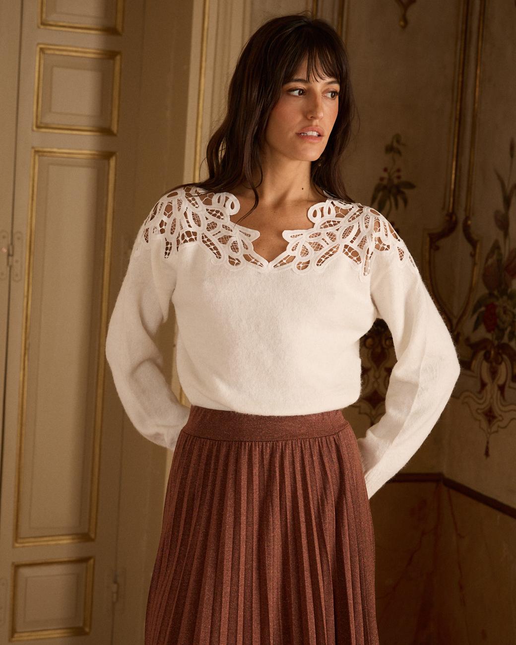 Weißer Jersey Lorena