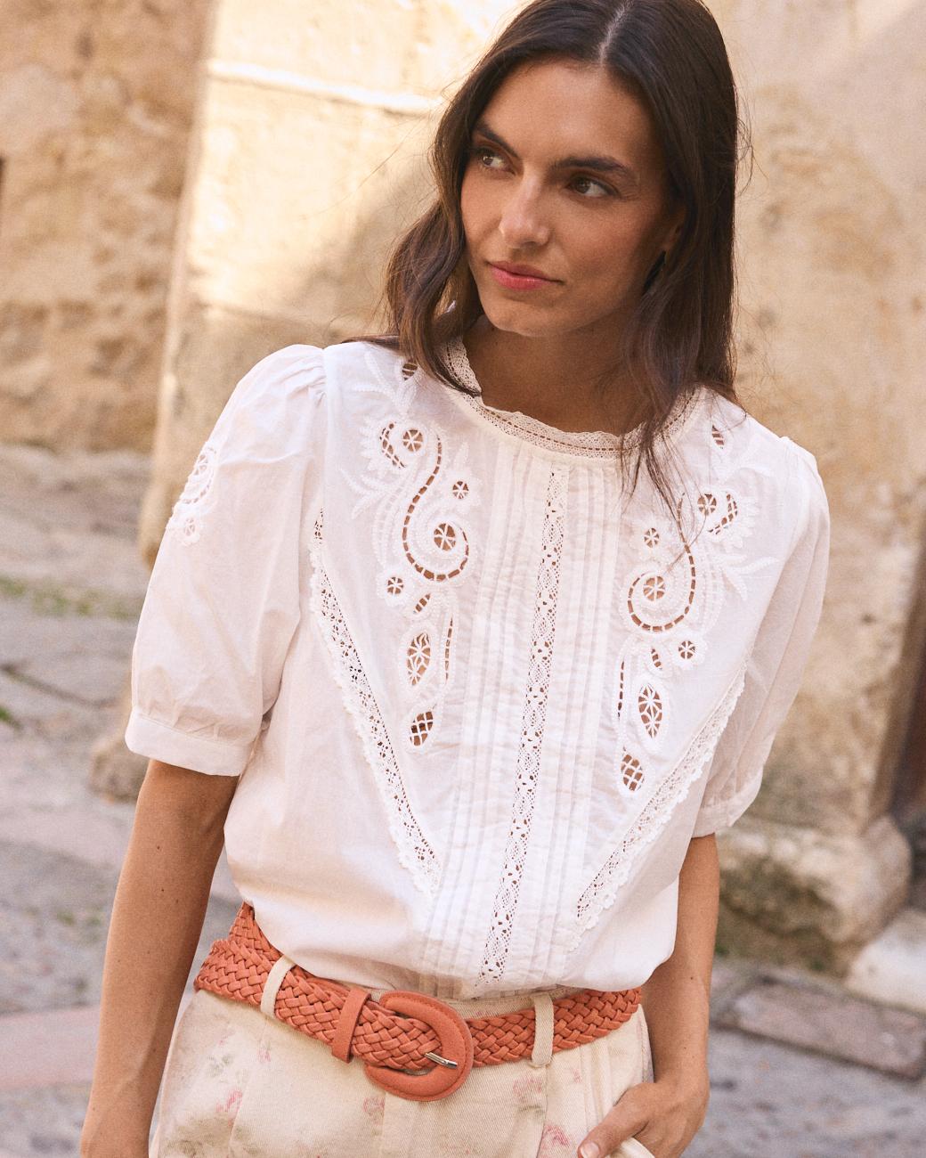 Weiße Bluse Sole