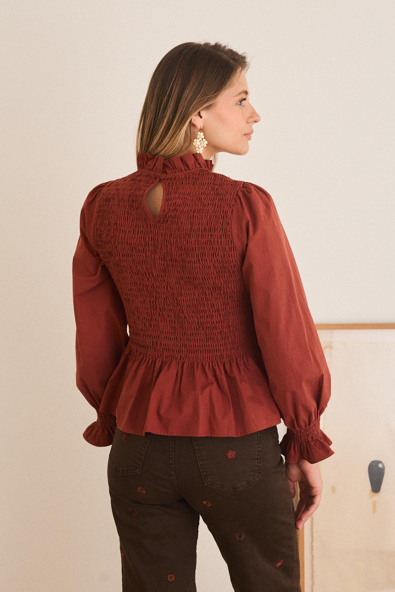 Rufina Bluse mit Wabenmuster