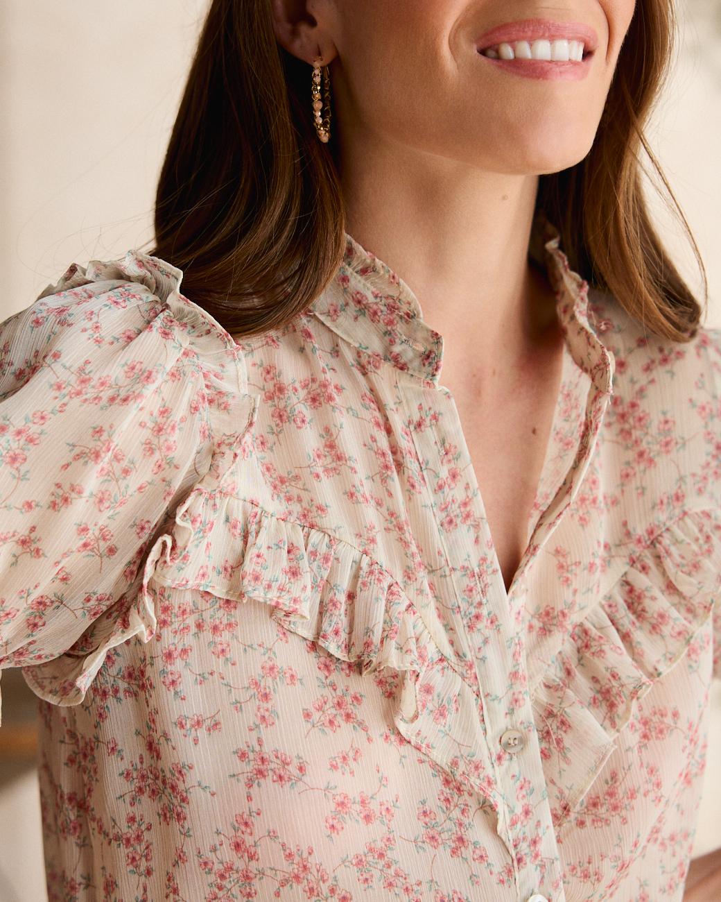 Bluse mit Blumen Jasmine