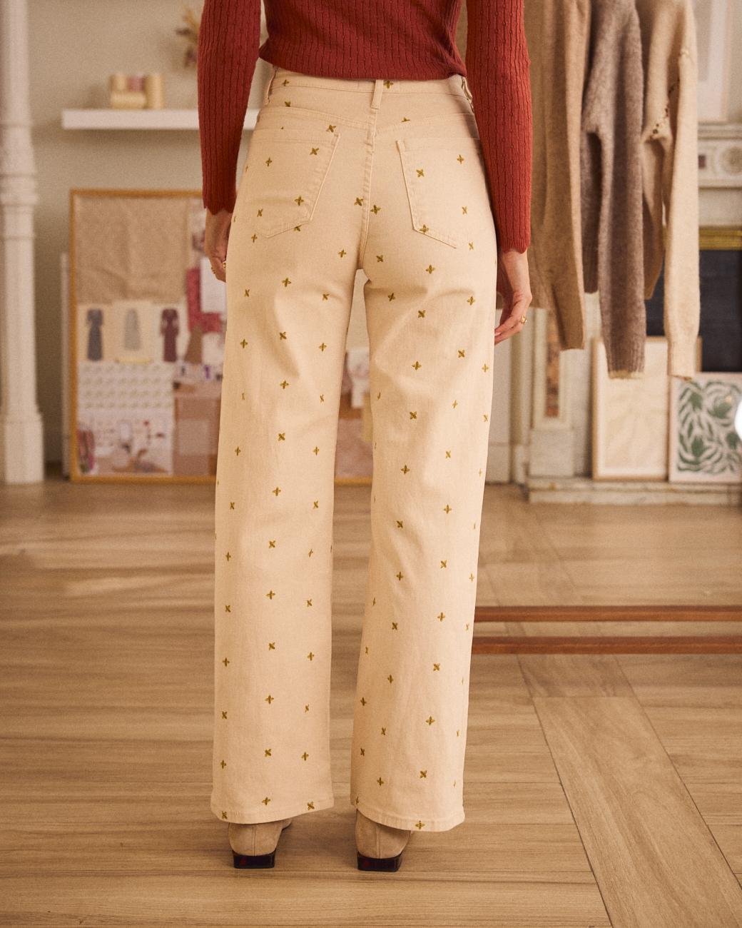 Jeans mit Blumen Isolde