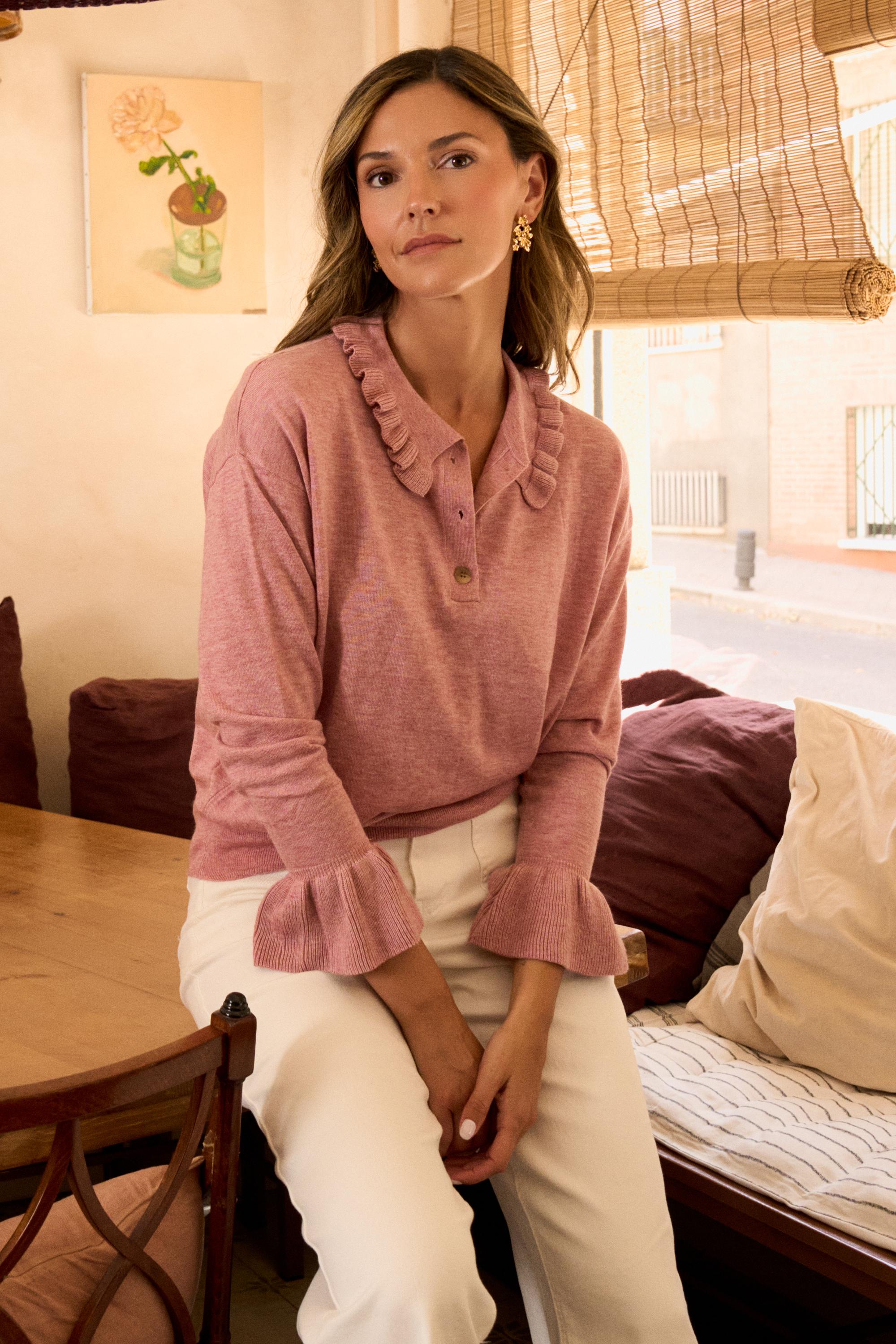 Pullover mit Volants Silvane