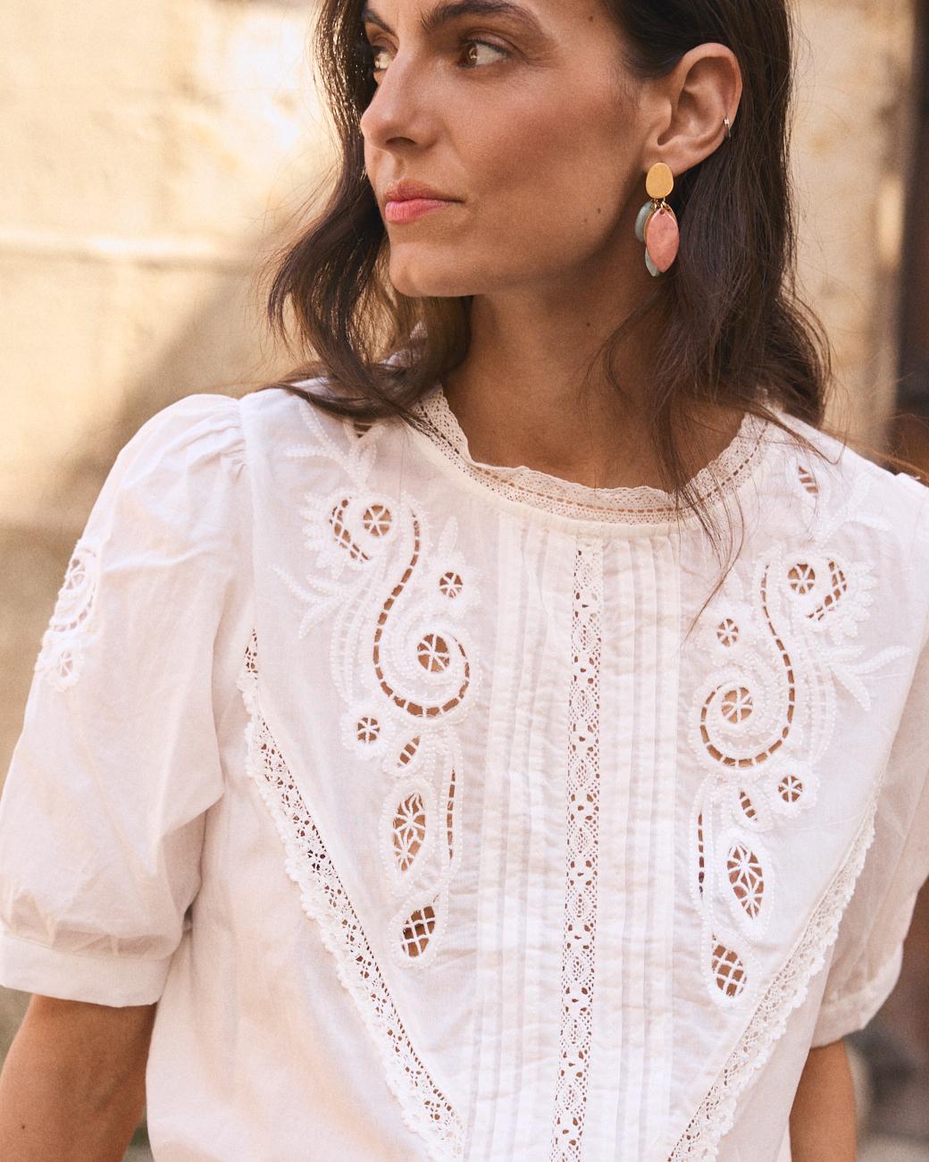 Weiße Bluse Sole
