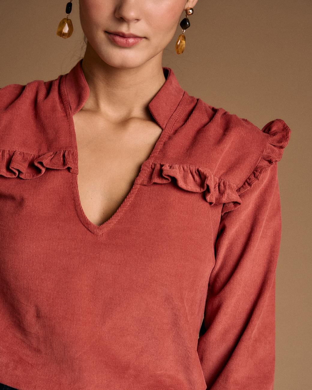 Bluse mit Volants Vali