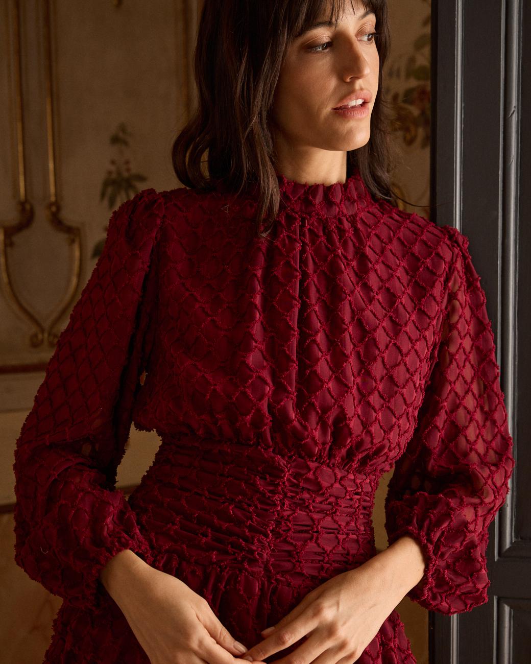 Kurzes Kleid mit Volants Livia