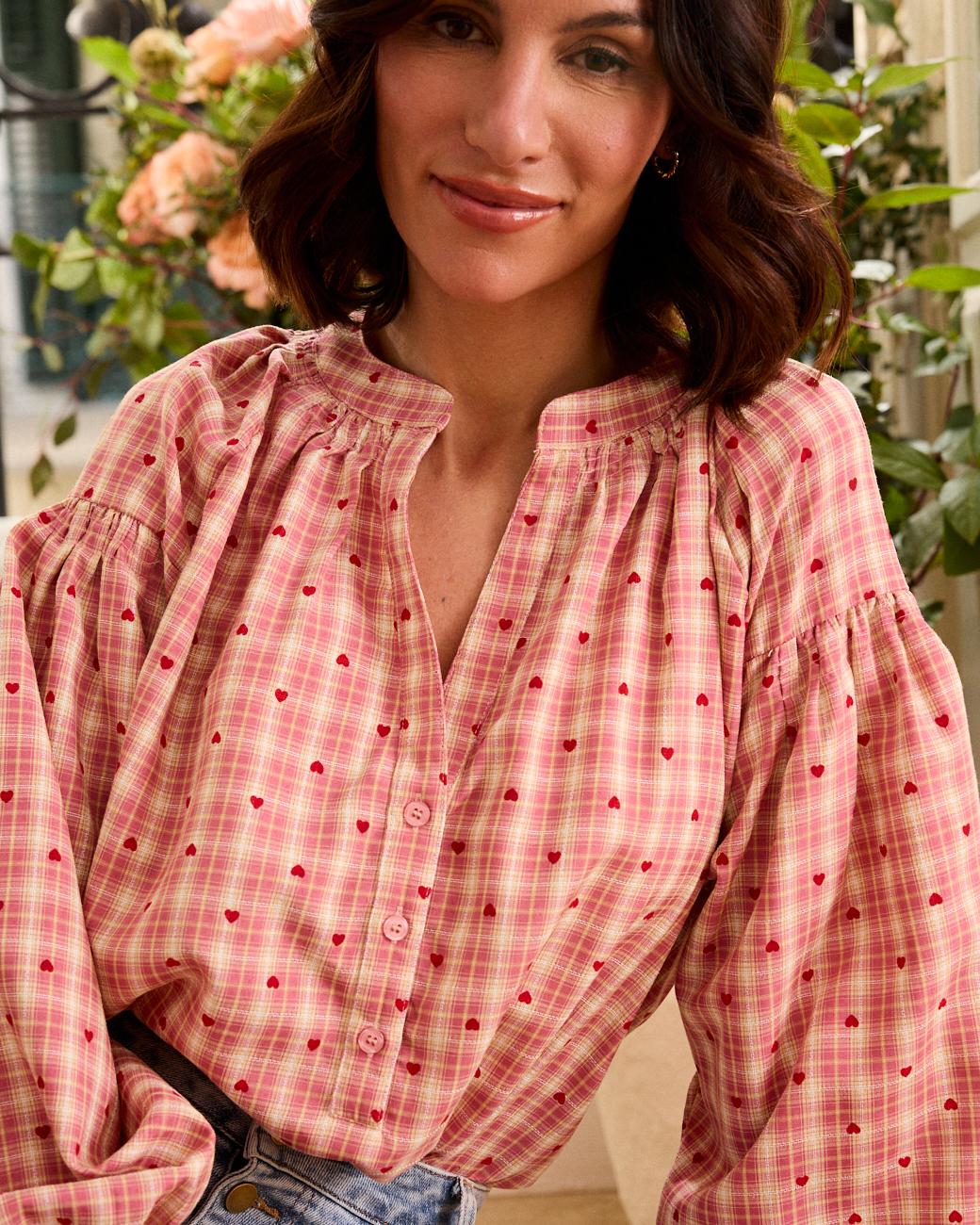 Bluse mit Herzen Pilu