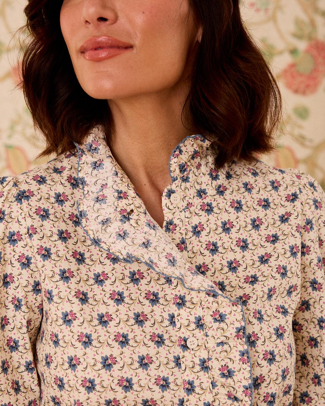 Bluse mit Volant Greta