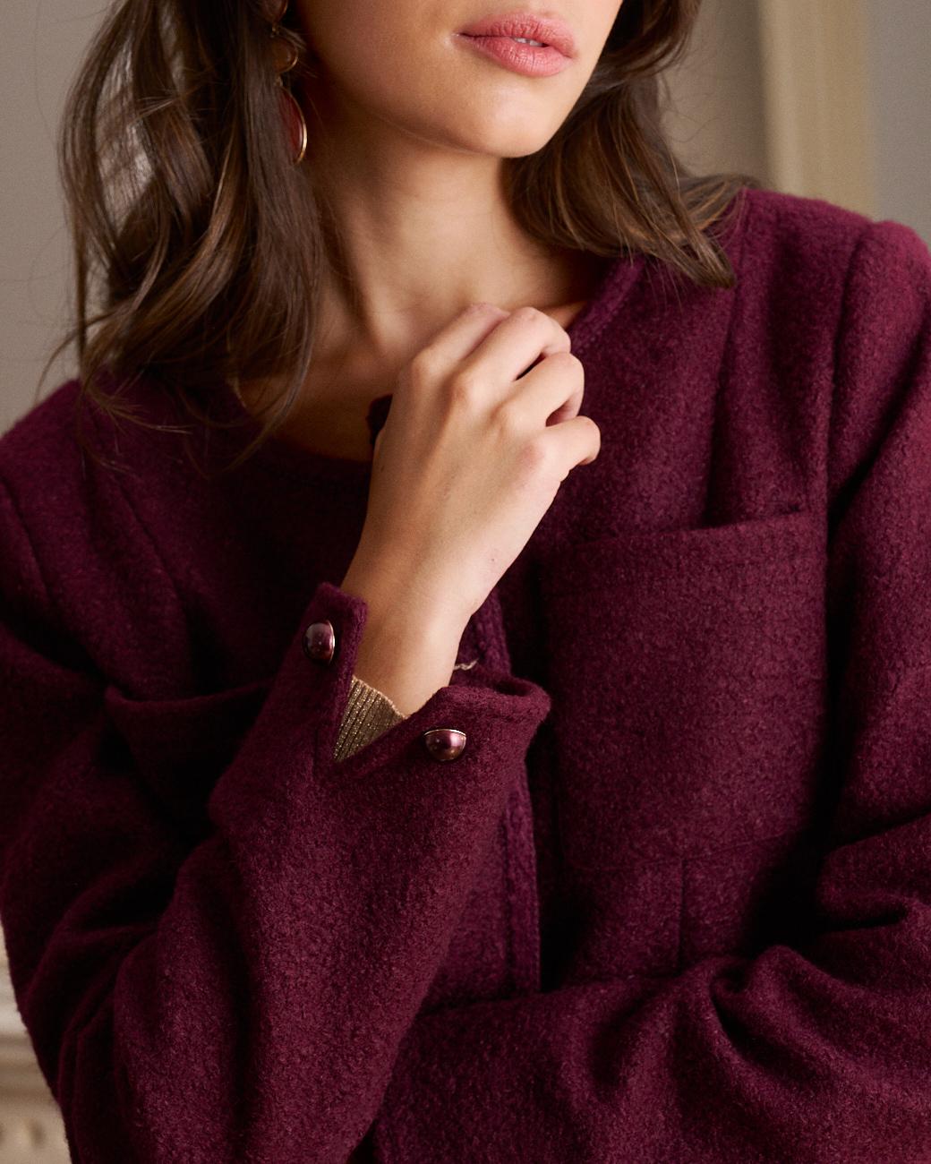 Bordeauxrote Jacke Lorel
