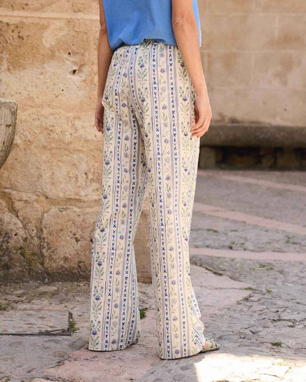 Hose mit Blumenmuster Elodi