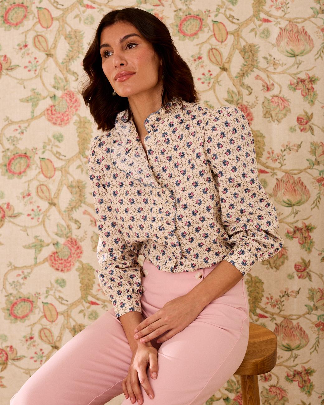 Bluse mit Volant Greta
