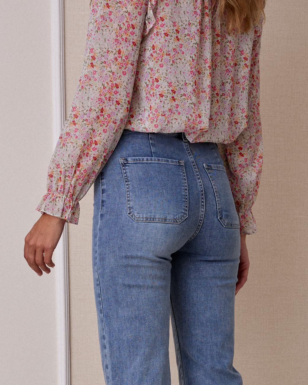 Jeanshose mit Knöpfen Thea