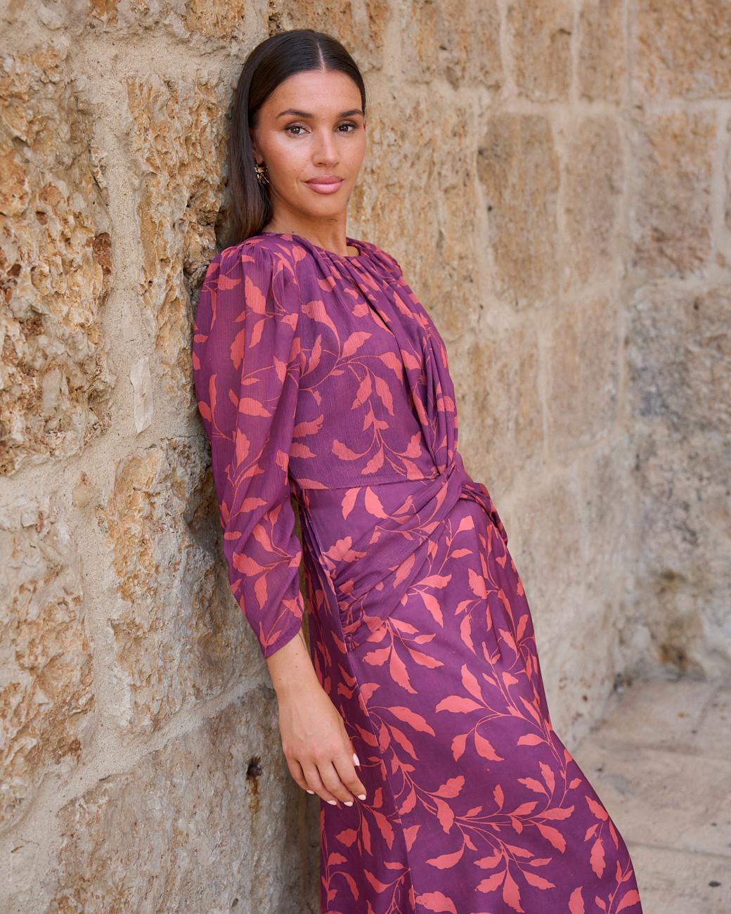 Kleid mit Blättern Dea