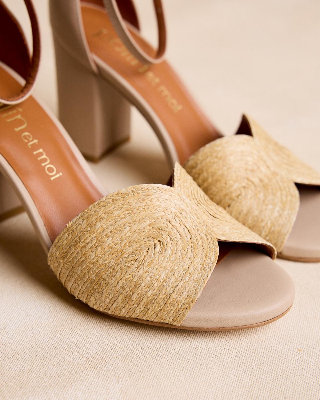 Raffia-Sandale Aless
