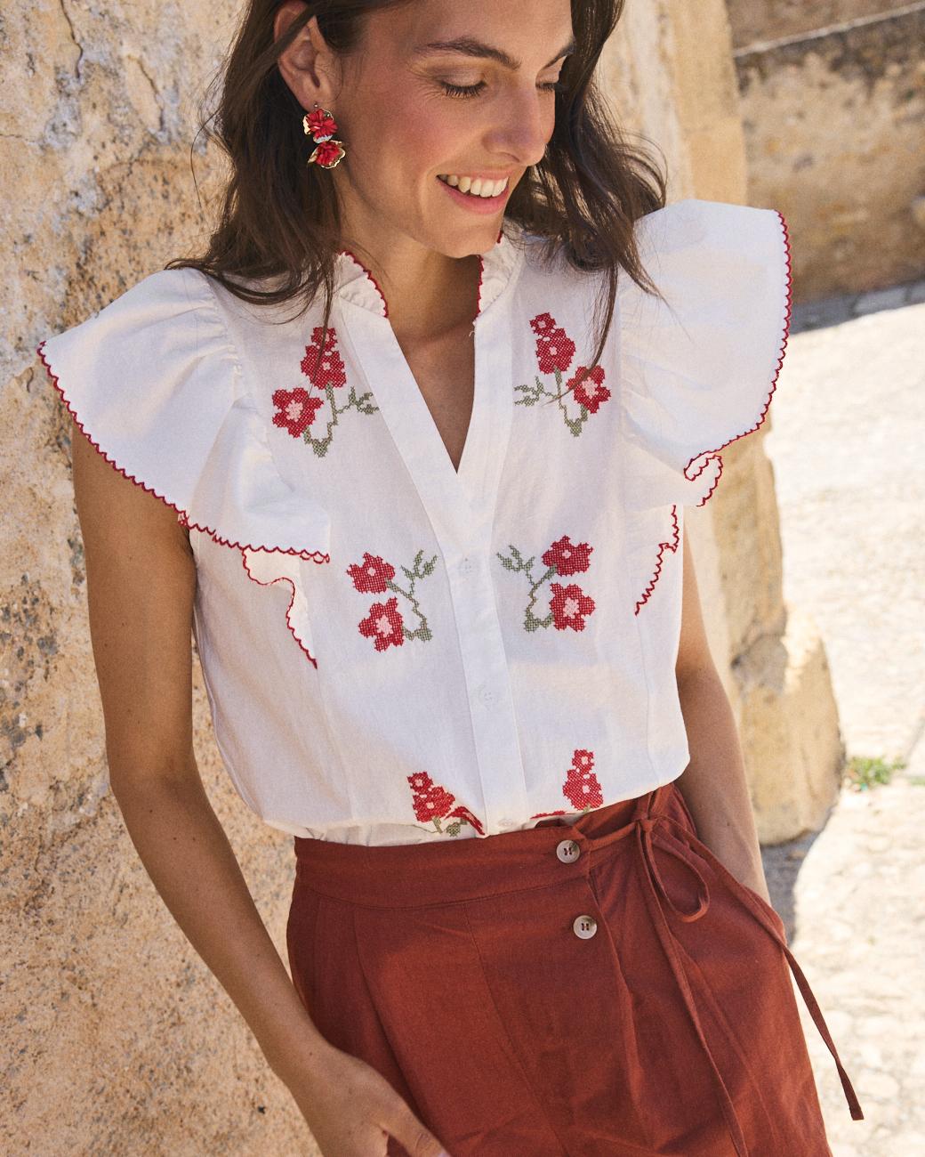 Bluse mit Glockenärmel Flaria