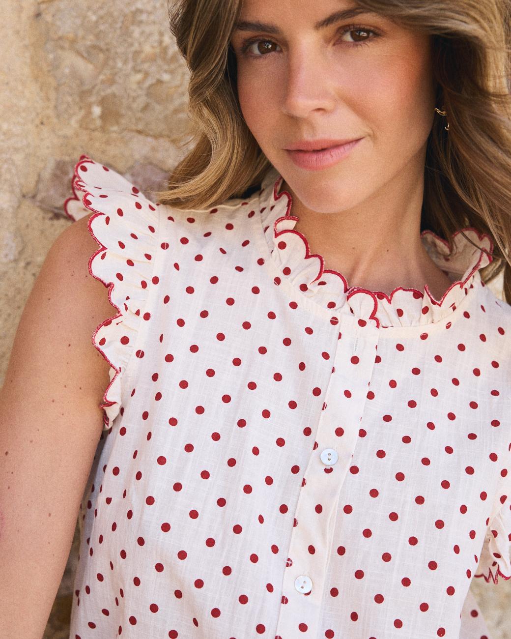 Bluse mit Punkten Indiana