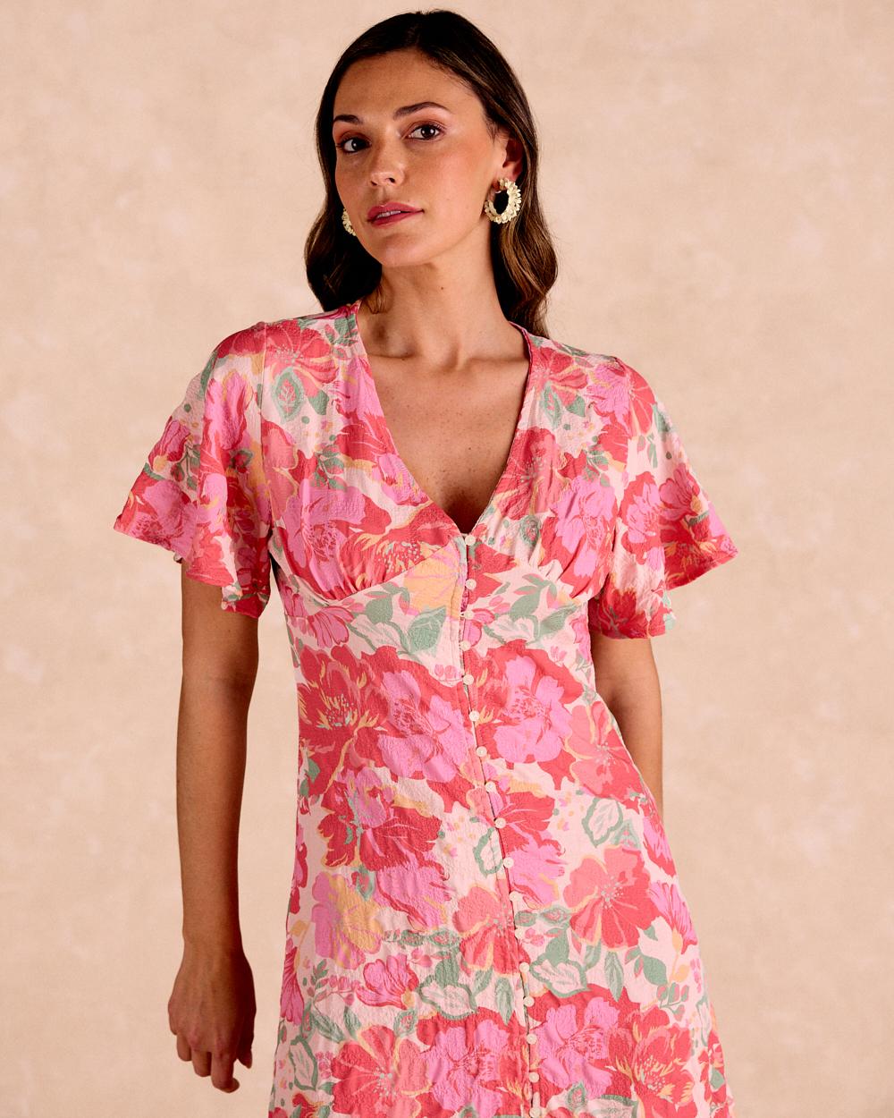 Langes Blumenkleid Barina