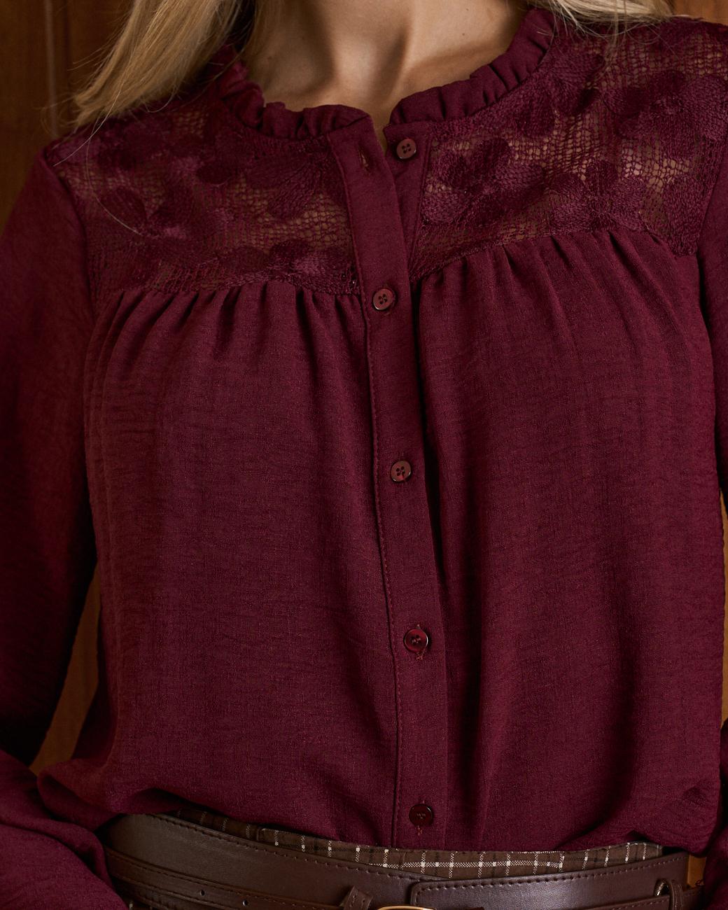 Hemd mit Spitzenblumen Ruby